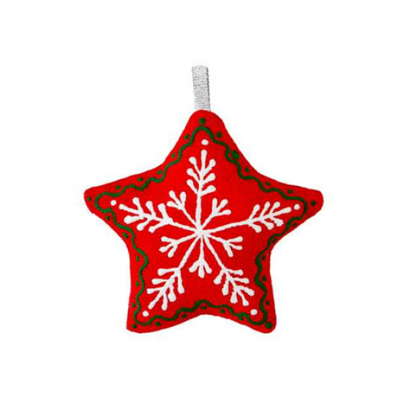 Weihnachtsstern mit Schneeflocken