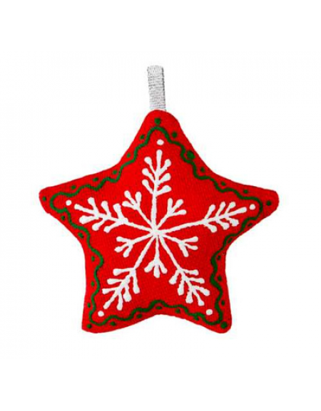 Weihnachtsstern mit Schneeflocken