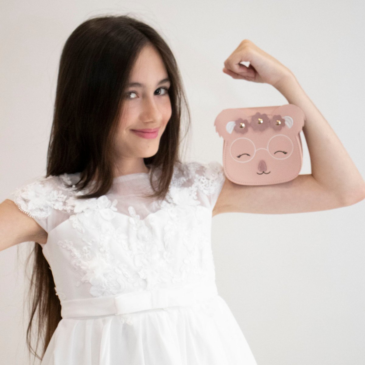 Children's shoulder bag - Yumi the little koala Pink
