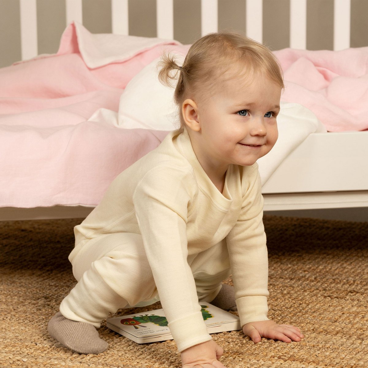 Ensemble manches longues enfant 250 Merino Natural