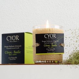 Bougie naturelle Citron Basilic