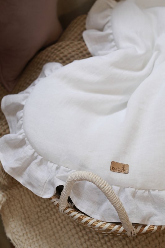 Babyschlafsack aus Leinen mit Rüschen, Babyschlafsack mit Rüschen Sommer 1 TOG, 1,5 TOG, 2,5 TOG