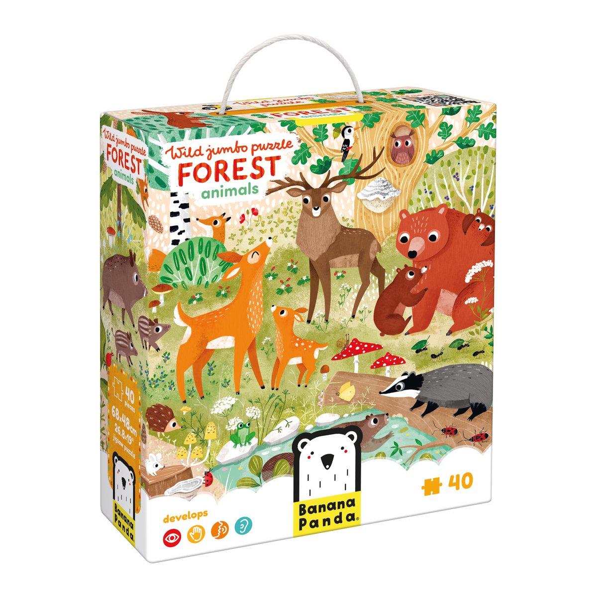 Wilde Jumbo Puzzel Bosdieren 3+