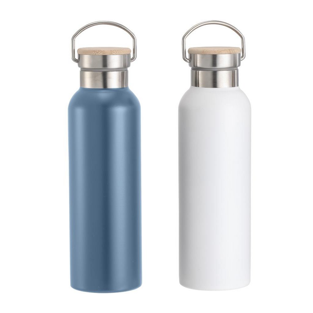 ROESTVRIJSTALEN FLES 7X7X25 500ML DUBBELWANDIG 2 ASSORTIMENTEN. PC205328
