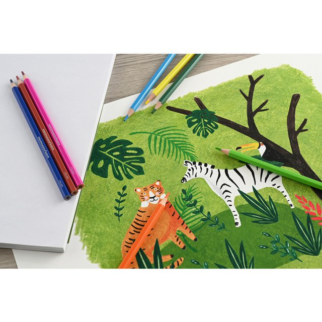 Colored pencil EFA 17.5cm cardboard case of 24 pcs. ass.kl wood-free