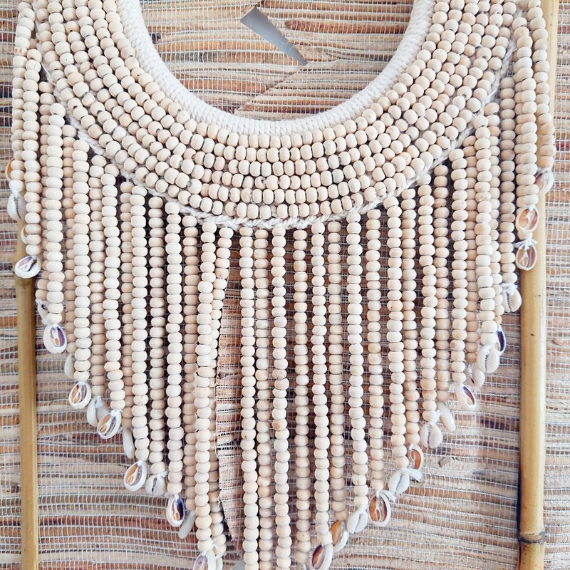 Houten kralenketting