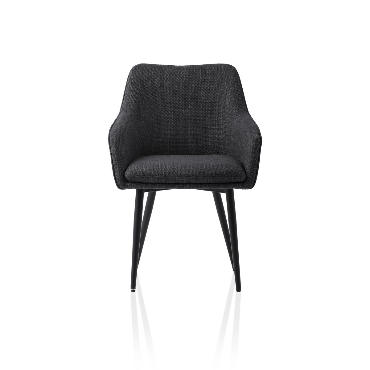 Silla de comedor tejido estructurado antracita
