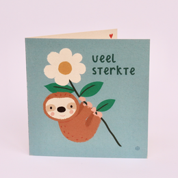 Folded card - Sterkte Luiaard