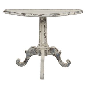 Sidetable 100x42x84 cm white beige wood wall table