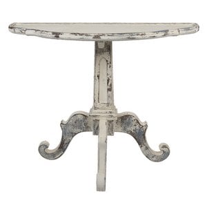Sidetable 100x42x84 cm white beige wood wall table