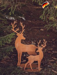 Deer Leon made of stainless steel with a Corten steel look