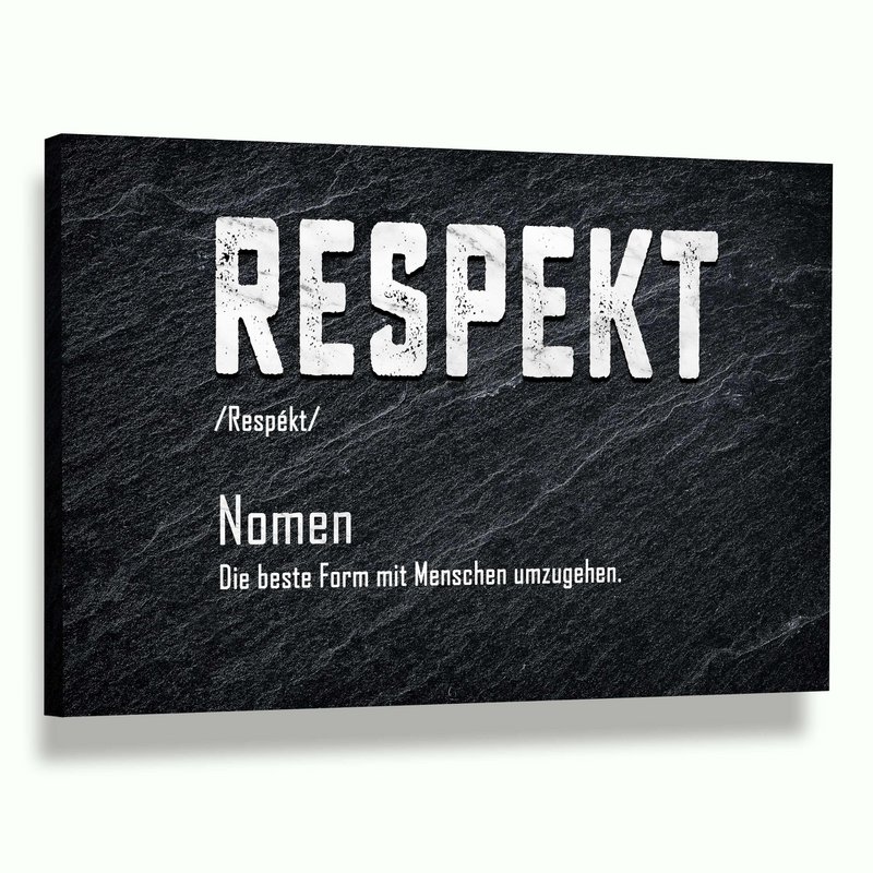 Definition af respekt - Aluminium Dibond Image
