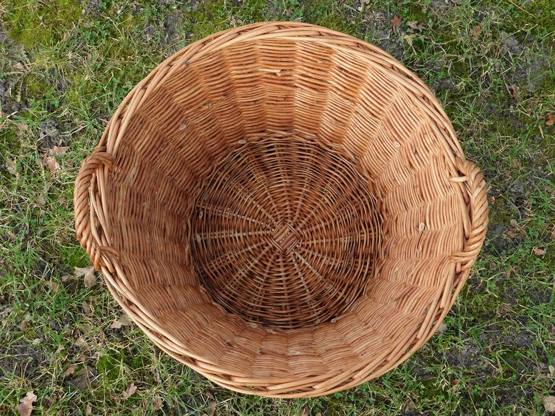 Cesta de mimbre vintage – Grande – Ratán