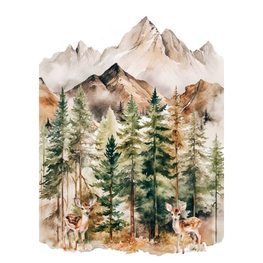 Carte durable - Cerf dans les bois
