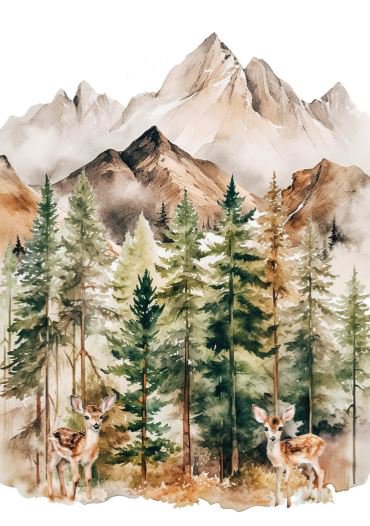 Carte durable - Cerf dans les bois