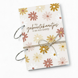 Opbevaring af fødselskort A5 - Blomster