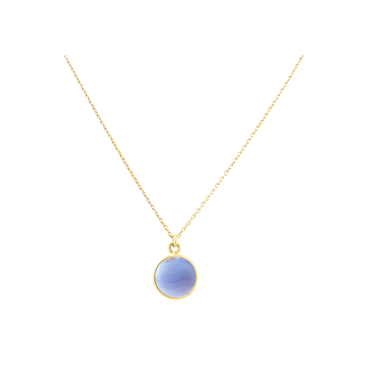 Bonbons aux gemmes | Collier Calcédoine Bleue