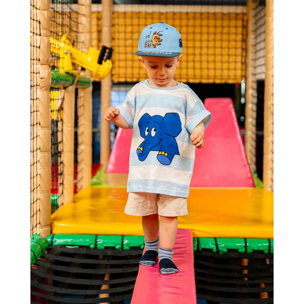 koaa – Maus, Elefant & Ente “Boombox” – Snapback blauw/grijs