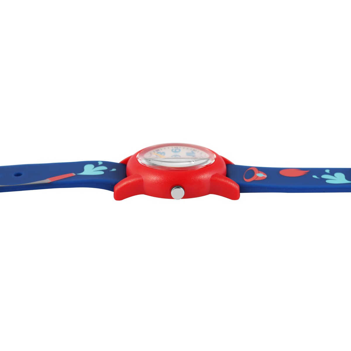 Montre pour enfants Q&Q "Fire Department", bracelet en résine, 10 ATM