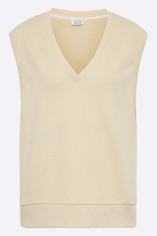 Tabea sweatervest i sandfarve til kvinder