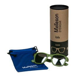 Children's sunglasses Dani 3-7 years - size M - Moss green with mirror coating lenses