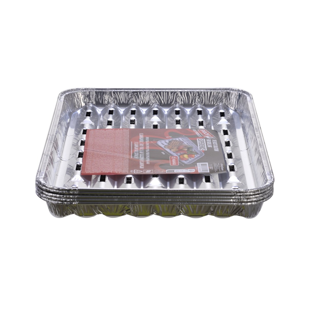 5 Disposable Aluminum Grill Liners