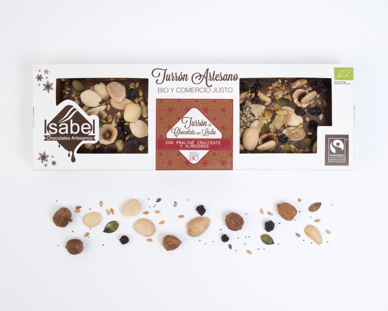 BIO Artisan Nougat – Knusprige Schokoladenpraline mit Nüssen
