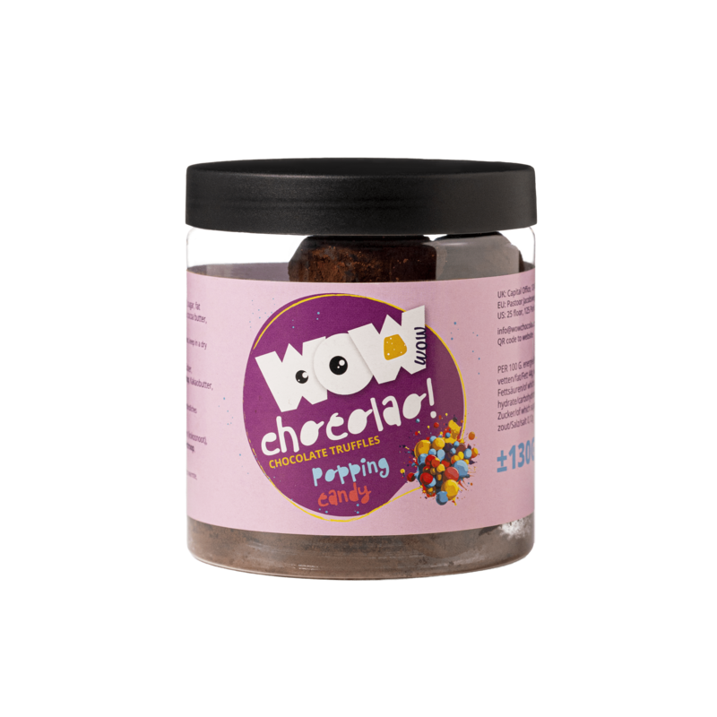 Sommersukker Chokoladetrøfler Gavekrukke 130g | Popping Candy Chokolade