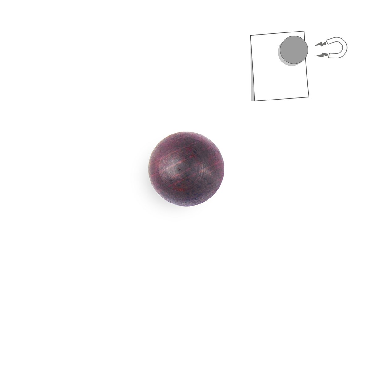 Bola magnética de madera pequeña - color
