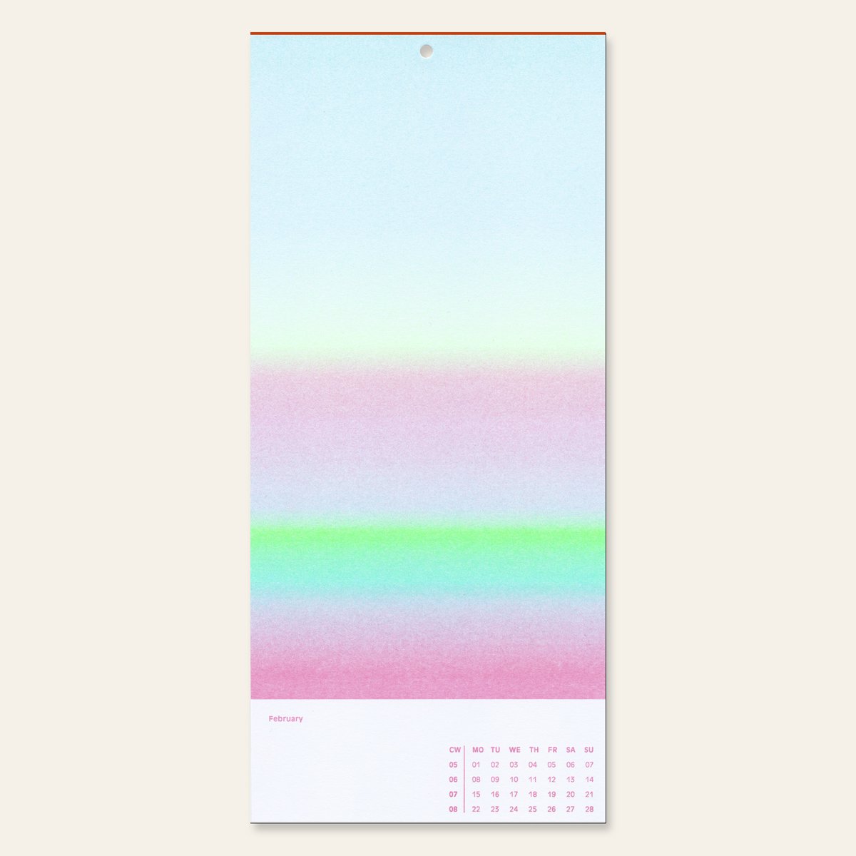 Risographie Wandkalender 2027 (12,8 x 28,5 cm)