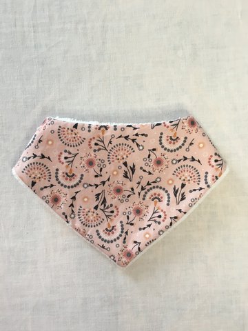 Bandana bib Pink clay