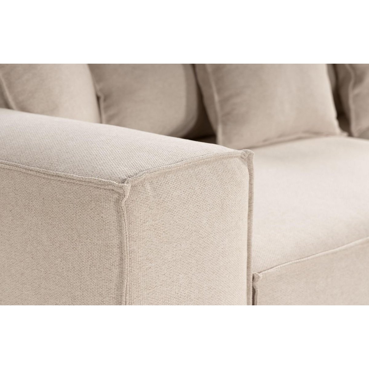 Van Morris 4-seater Sofa, Beige Chenille, removable & washable covers