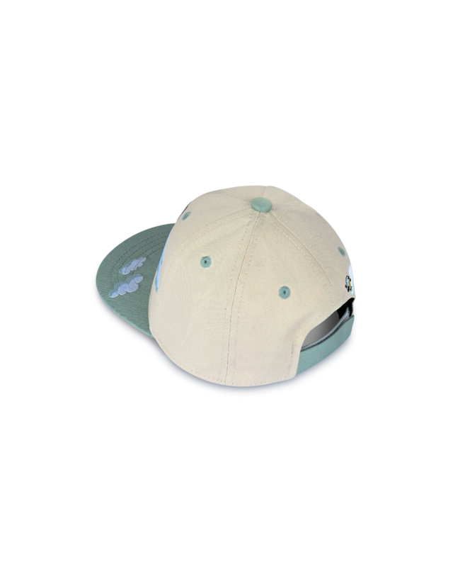 koaa – Den lille muldvarp “Over skyerne” – Snapback beige/blå