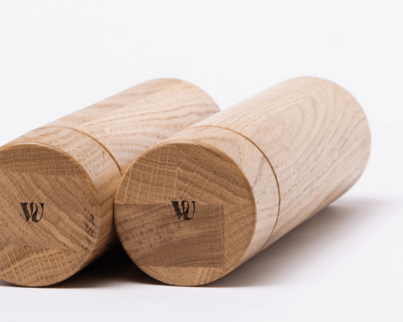 Salt & Pepper Grinders - UPSIDE DOWN - Oak / Walnut