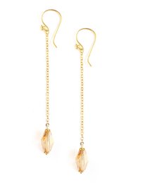Long-length 18K gold plated  Golden Shadow earrings