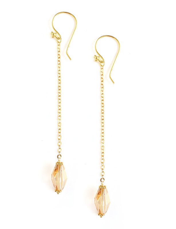 Long-length 18K gold plated  Golden Shadow earrings