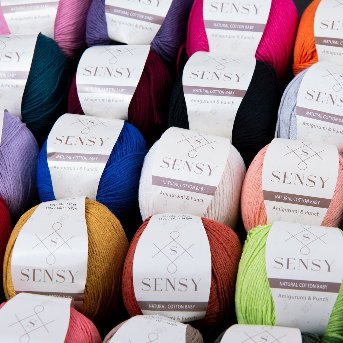 Sensy Premium Natural Baby Cotton 100% filato di cotone morbido per lavoro a maglia e uncinetto Amigurumi