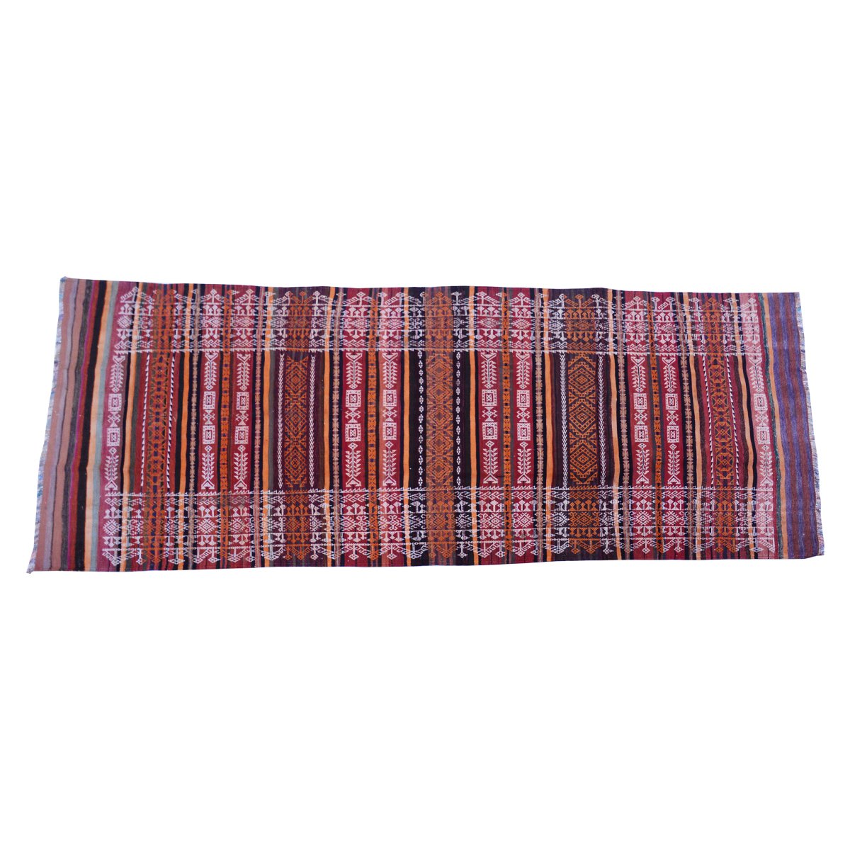 Baluch Soumak Mexicaans rood vintage vloerkleed