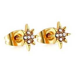Tiny Stars - Gouden steroorknopjes met zirkonia's