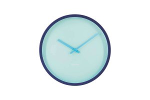 Denken Sie daran - Wanduhr Aqua Ø 30 cm - blau