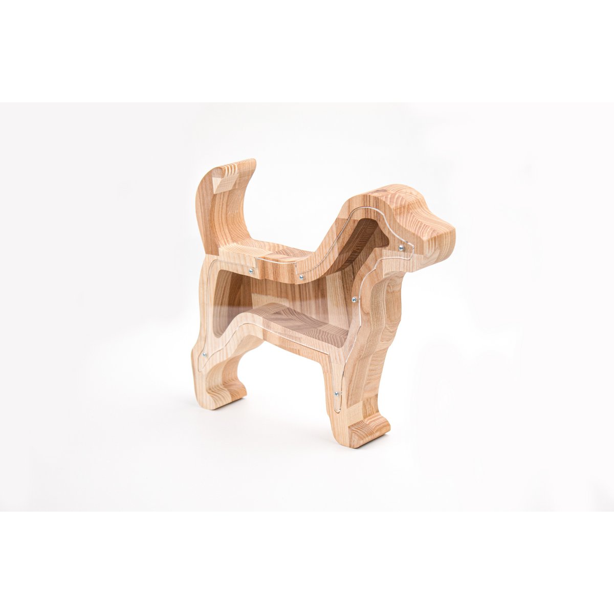 Sparschwein, Sparschwein aus Holz Hund