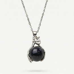 Collana blu abbraccio in argento