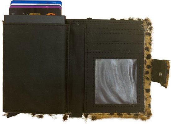 Miniwallet Passenholder DierPrint Mattzwart