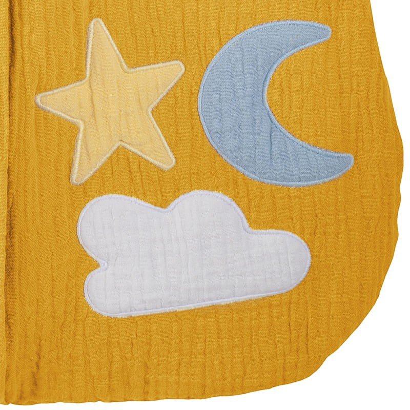 Hi Little One - Mousseline 2 couches Day & Night Moutarde