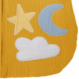 Hi Little One - Mousseline 2 couches Day & Night Moutarde