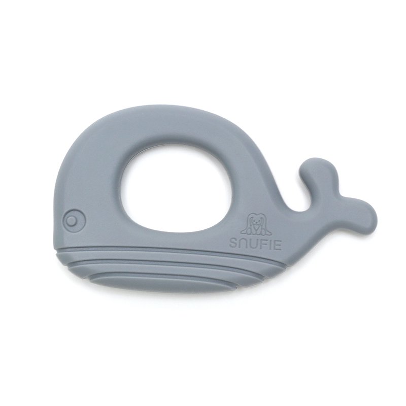 WHALE | Soft Silicone Teething Toy | STEEL