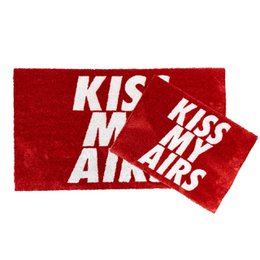 Sneaker vloerkleed / deurmat - Kiss my airs - Rood