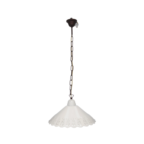 Perforated cone chandelier 40 cm with brass chain