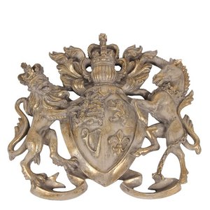 Wandtafel aus Kunstharz, 38 cm – Vintage-Gold