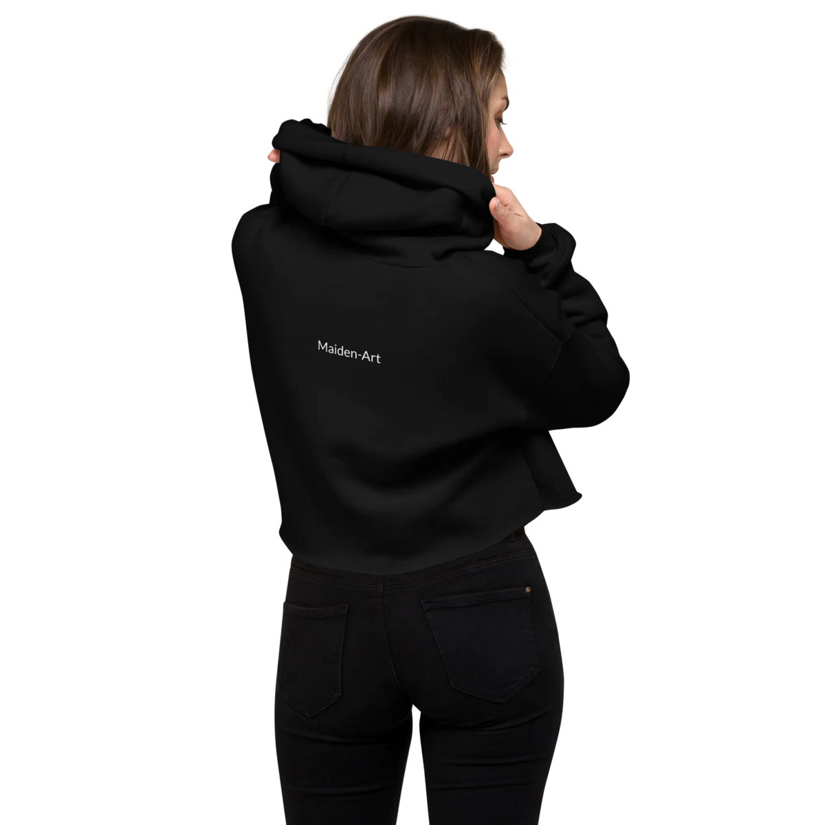 Crop Hoodie – Self Love Addicted mit STICKEREI